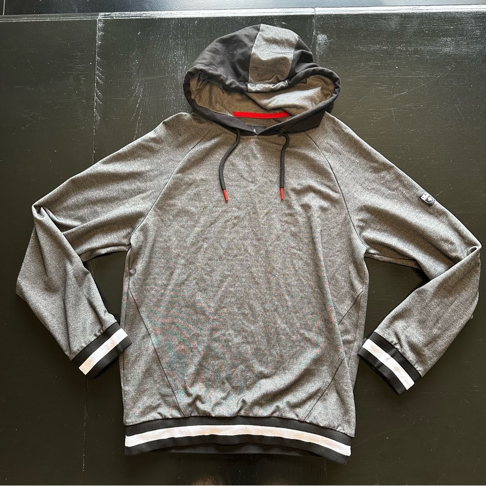 Montfort Medium Gray Varsity Look Pullover Luxary Workout Athletic Sweatshirt